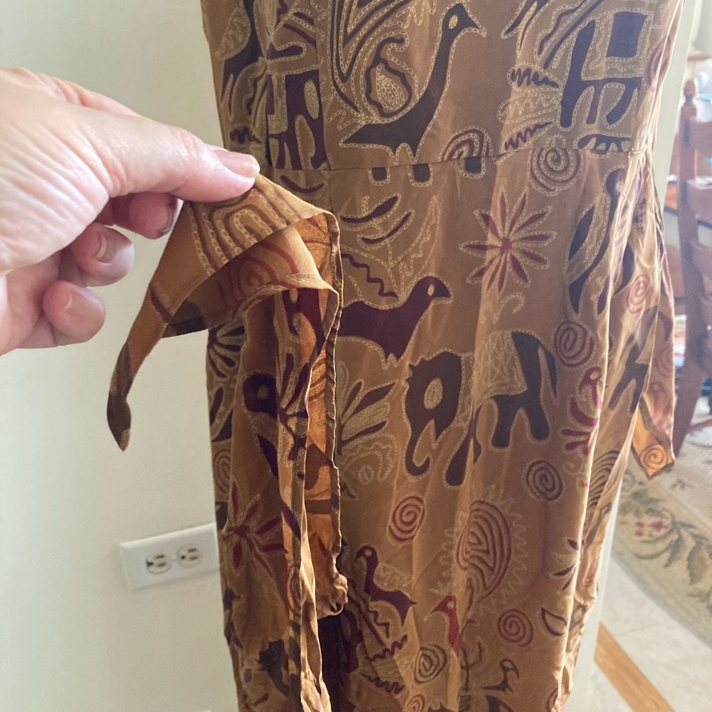 Spenser Jeremy Vtg 90’s Crossover Silk Wrap Dress. - image 5